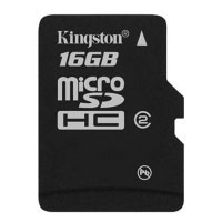 Kingston 16GB MicroSDHC Card (SDC2/16GBSPER)